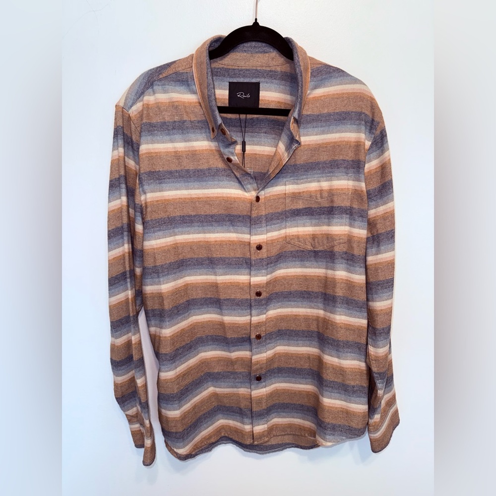 Rails Runson Santa Fe Stripe Button Front‎ Flannel Shirt NWT